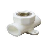 سه راه ناف فلزی سفید 3/4×25